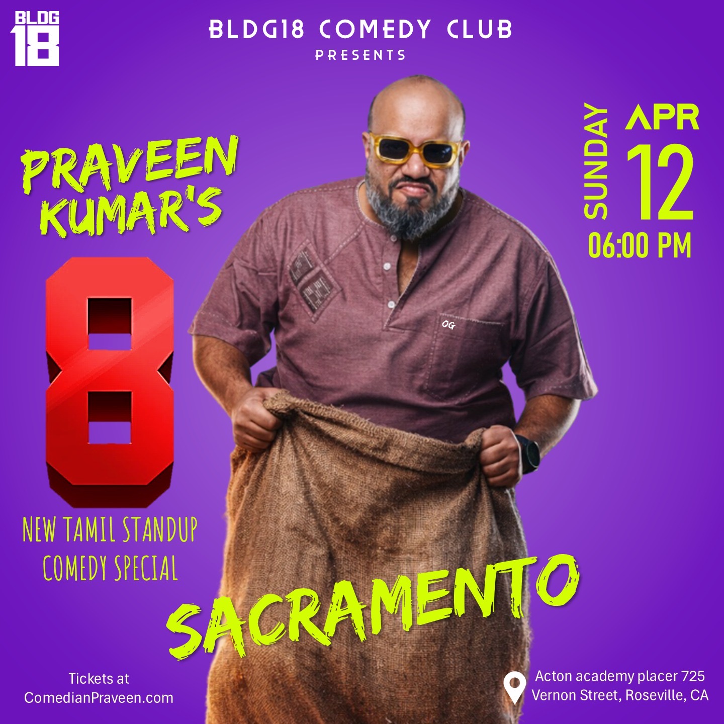 Praveen Kumar's 8 - Standup Comedy Special - Sacramento